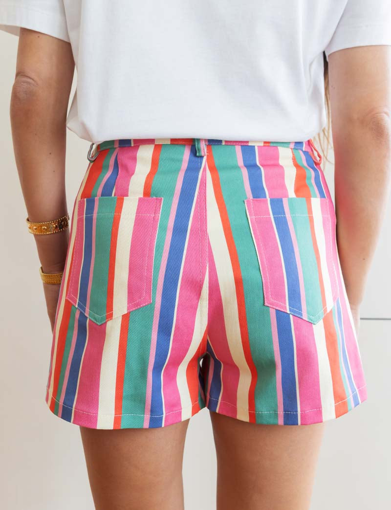 Multi-striped Kevy Shorts