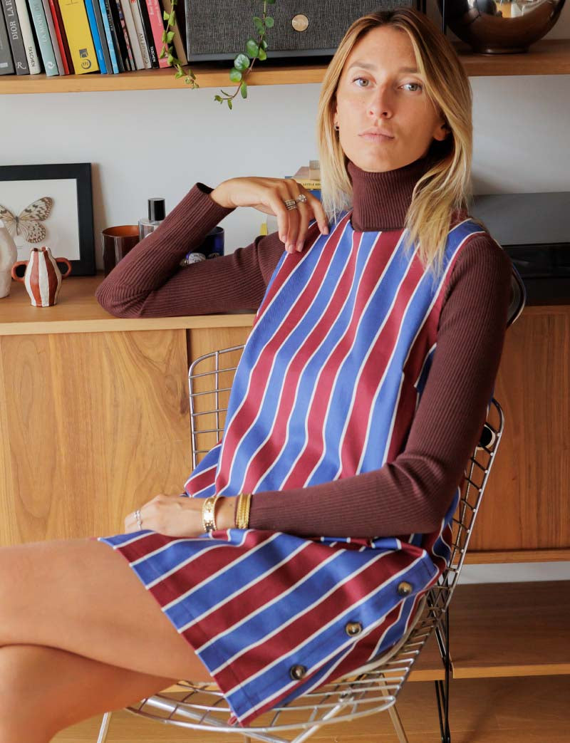 Robe bordeaux & bleue Gabe