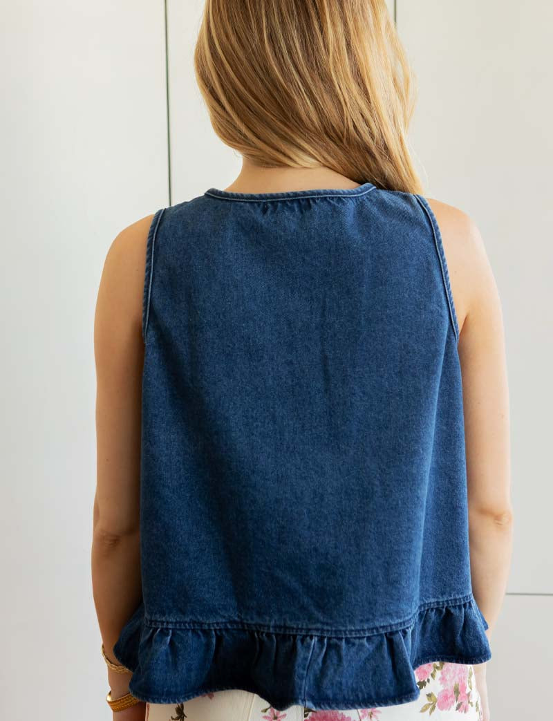 Top azul Georges
