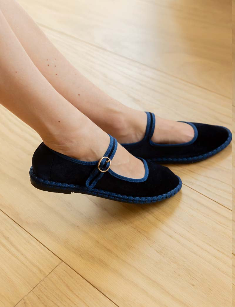 Navy Nono Ballet Flats