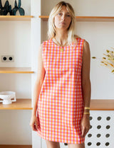 Pink & Orange Vichy Dress Safia