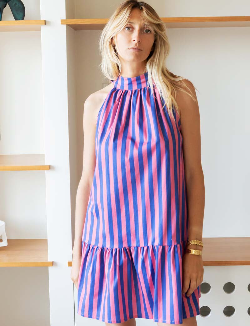 Pink and Blue Rosia Dress