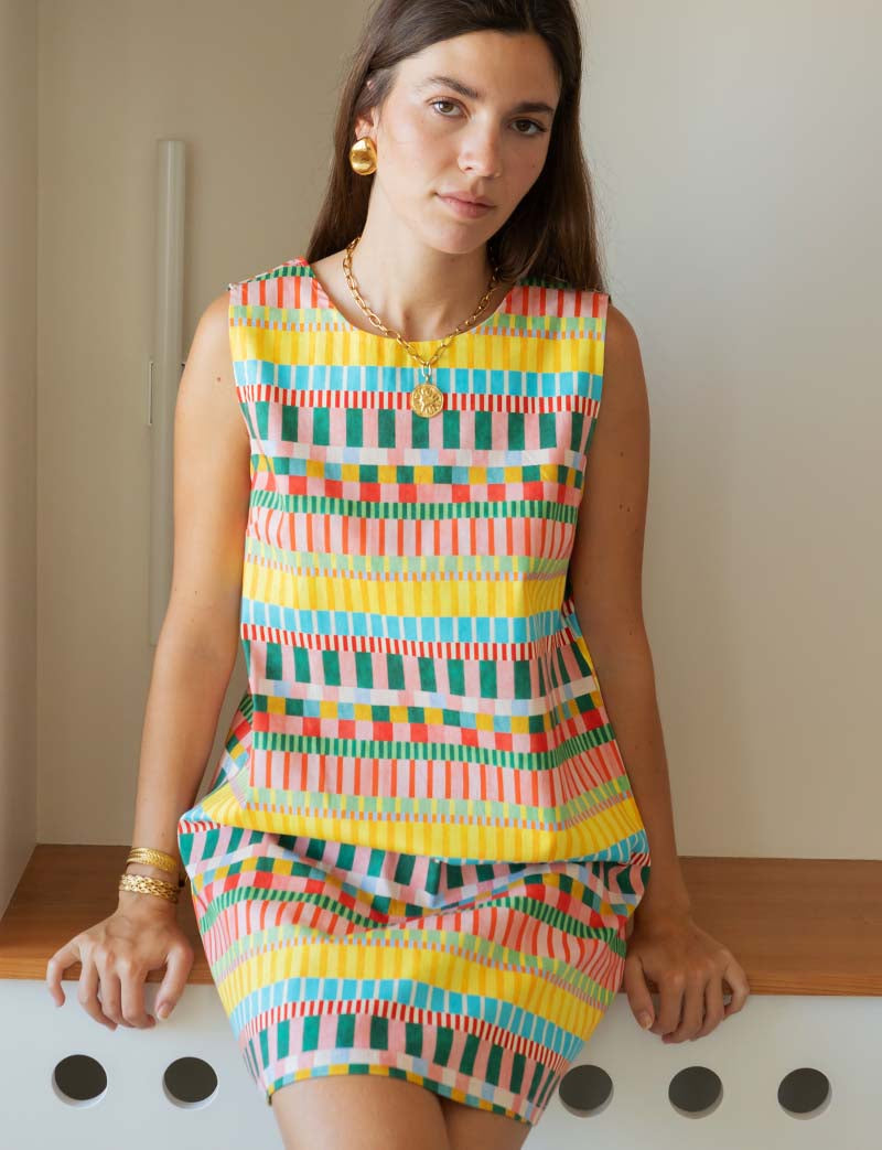 Robe à rayures multi Safia