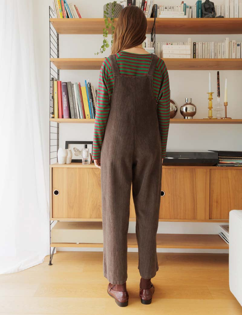 Brown overalls Roey