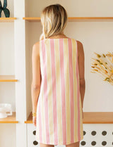 Pink and yellow striped dress Malo
