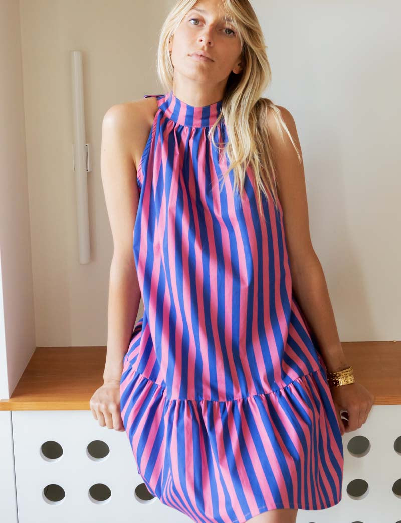 Pink and Blue Rosia Dress