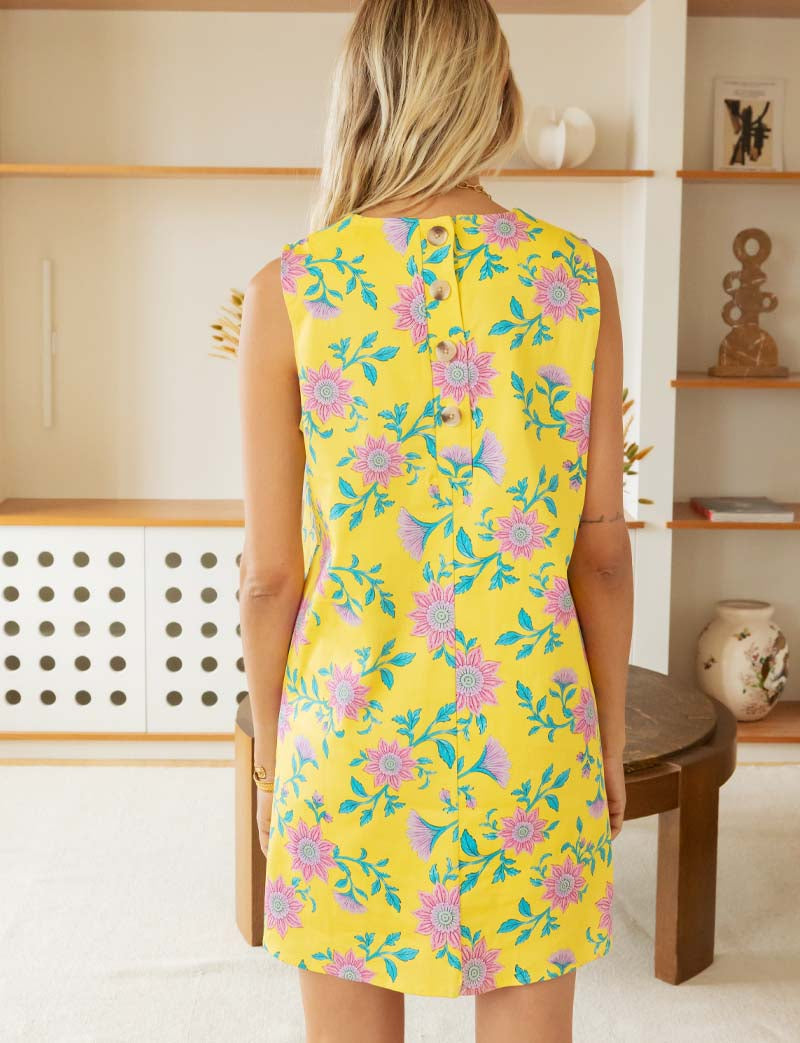Yellow floral robe Sapha