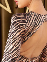 Robe imprimée bronze Alisha