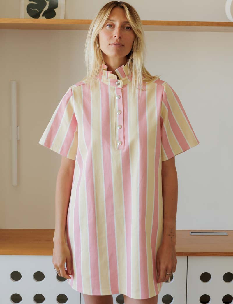 Robe rose & jaune Paula