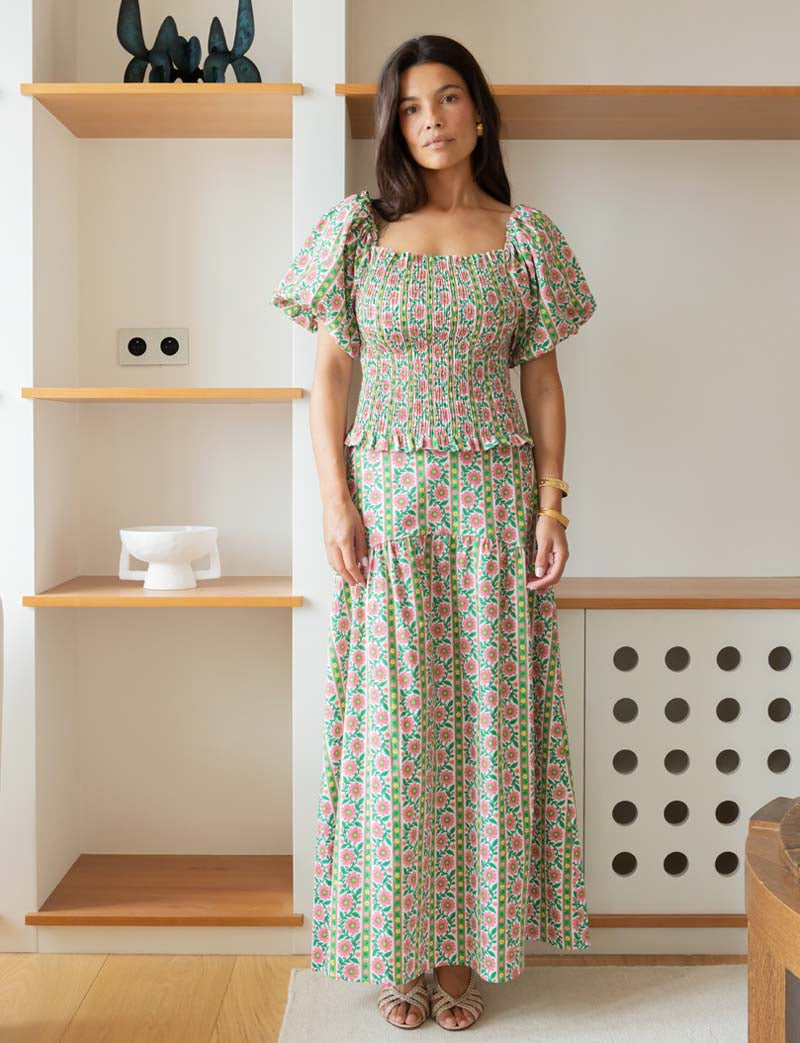 Top green floral Gael