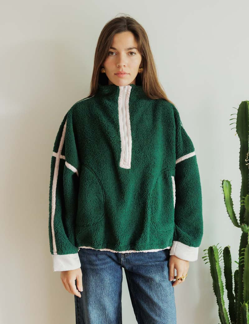 Veste verte & rose Sloan