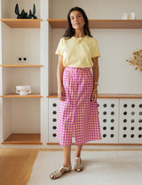 Yellow & Purple Vichy Skirt Engela