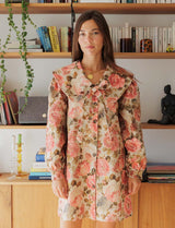 Robe écrue fleurie Mila