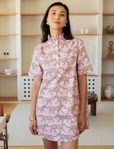 Robe rose & léopards Fati