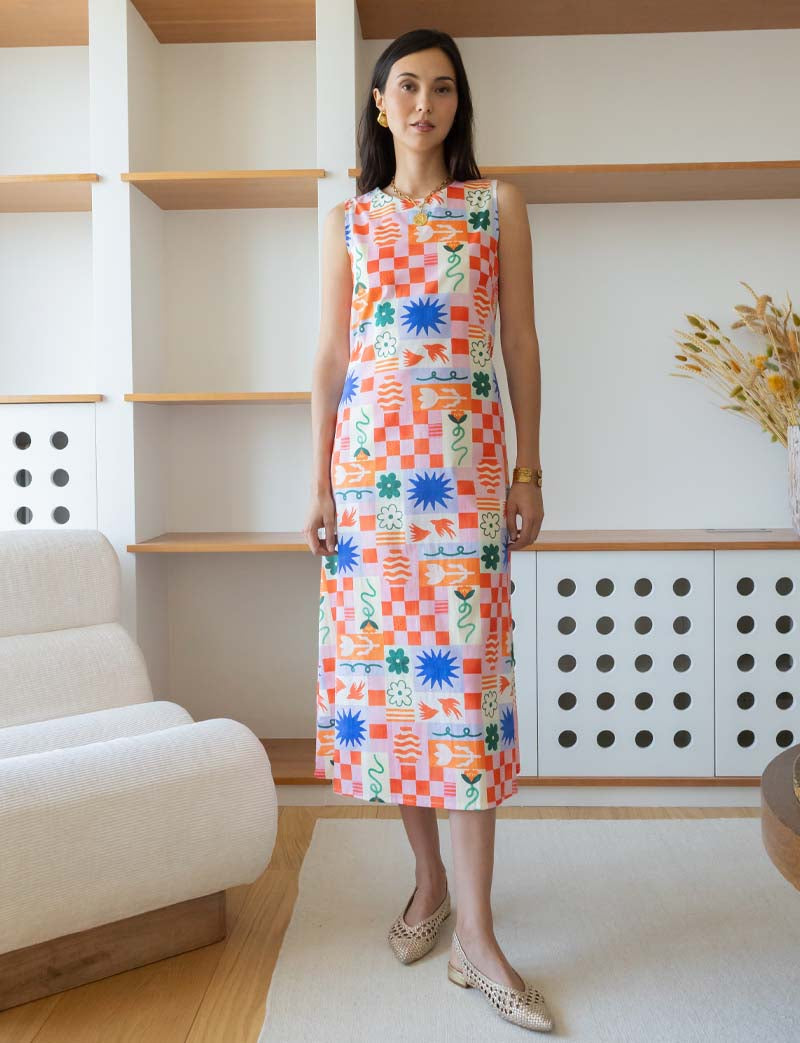 Linda mosaic robe