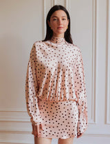 Robe rose à pois choco Gavi