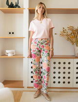 White Floral Jeans Jony