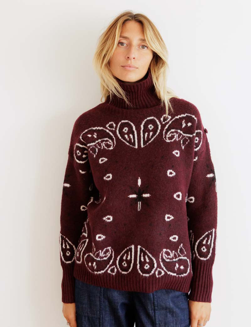 Pull bordeaux Berel