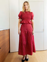 White Polka Dot Red Top Paloma