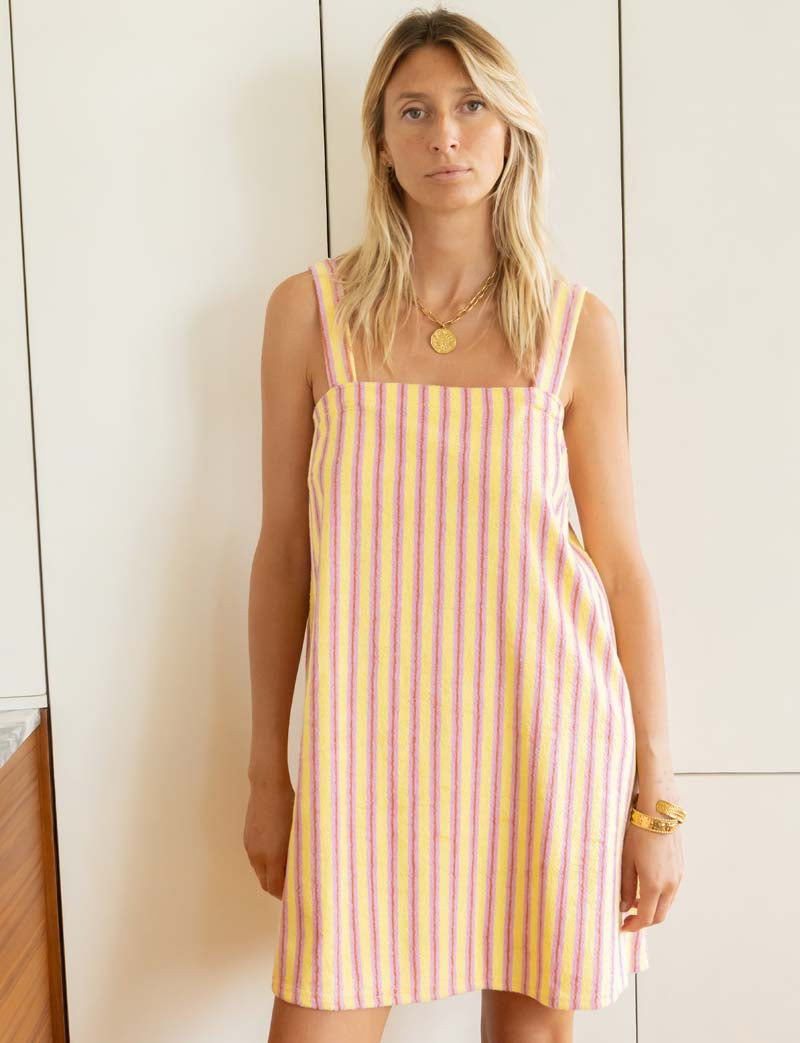 Yellow Naada terry cloth robe