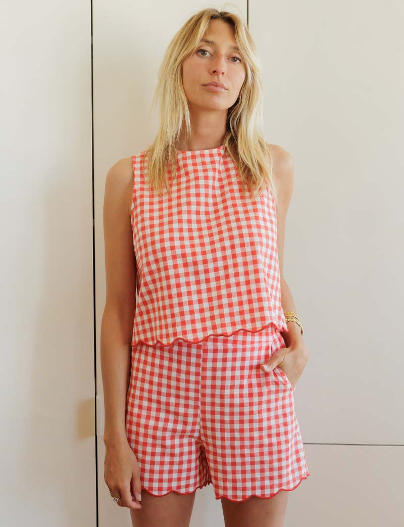 Short vichy rouge Gad