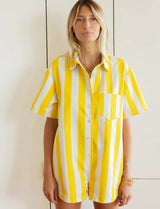 Yellow striped Rowen playsuit