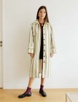Jolly pistachio & ecru trench coat