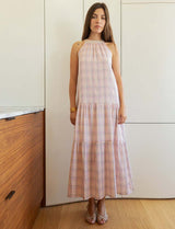 Robe à carreaux rose Pampa