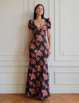 Robe noire fleurie Seville