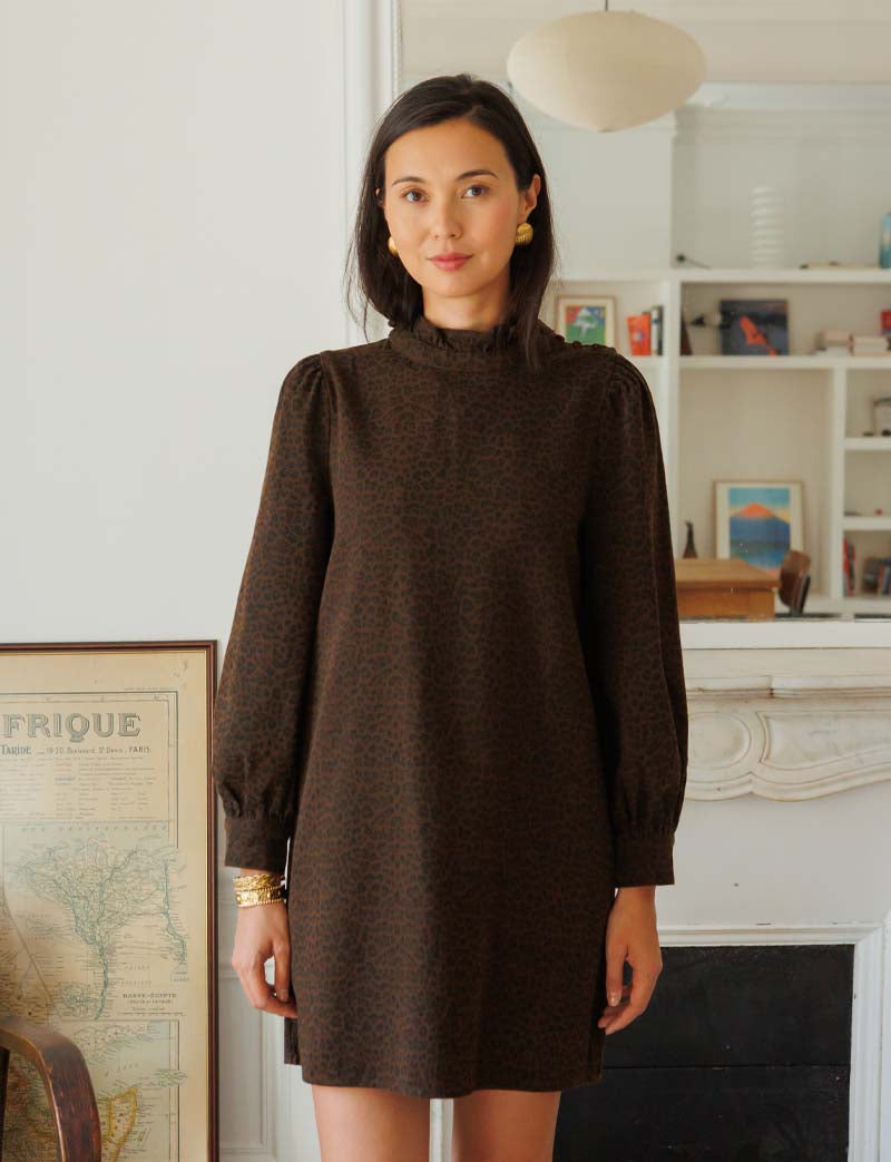 Marlene leopard-print dress