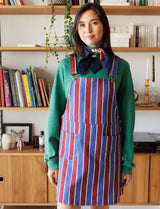 Vestido burdeos y azul Edna