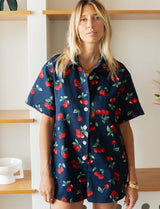 Marine and Cherry Romper Rowen