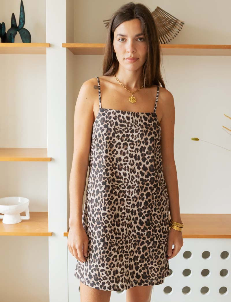 Leopard print dress Tela