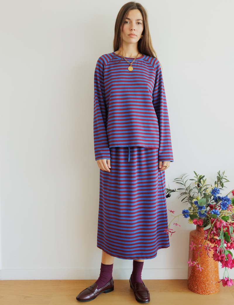 Blue and burgundy skirt Yago