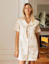 Robe écrue fleurie Mila