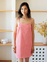 Robe vichy rouge Tela