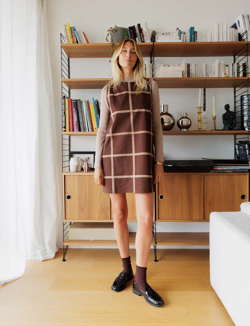 Robe marron Rini