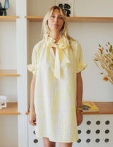 Robe vichy jaune Arlett