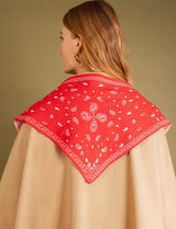 Red bandana scarf