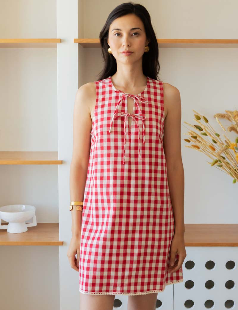Robe vichy rouge Raymonde