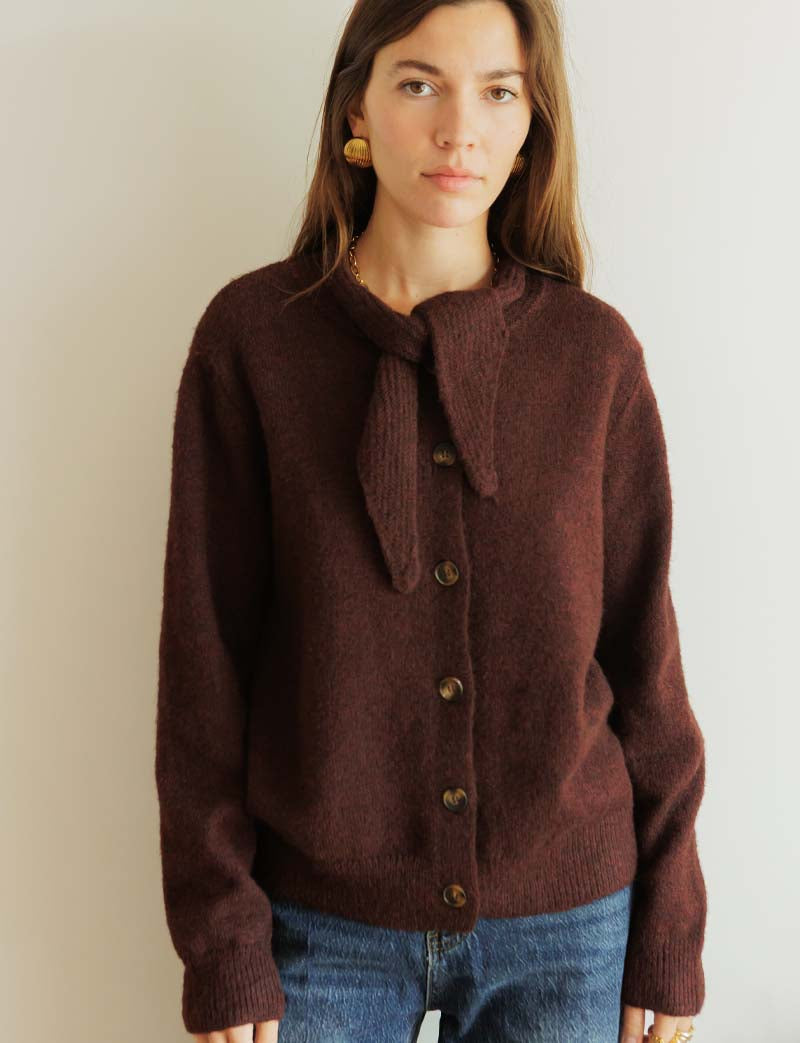 Burgundy Xabi cardigan