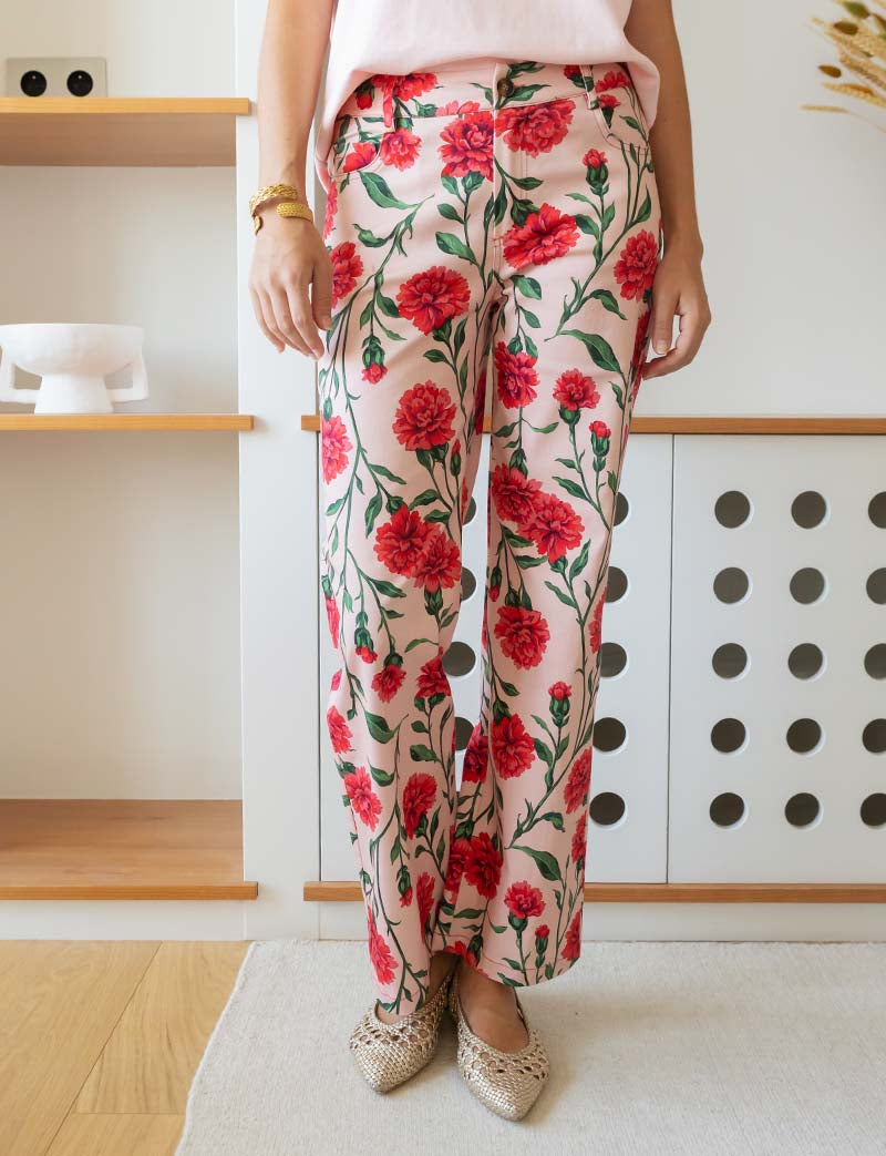Jean rose fleuri 2 Jony
