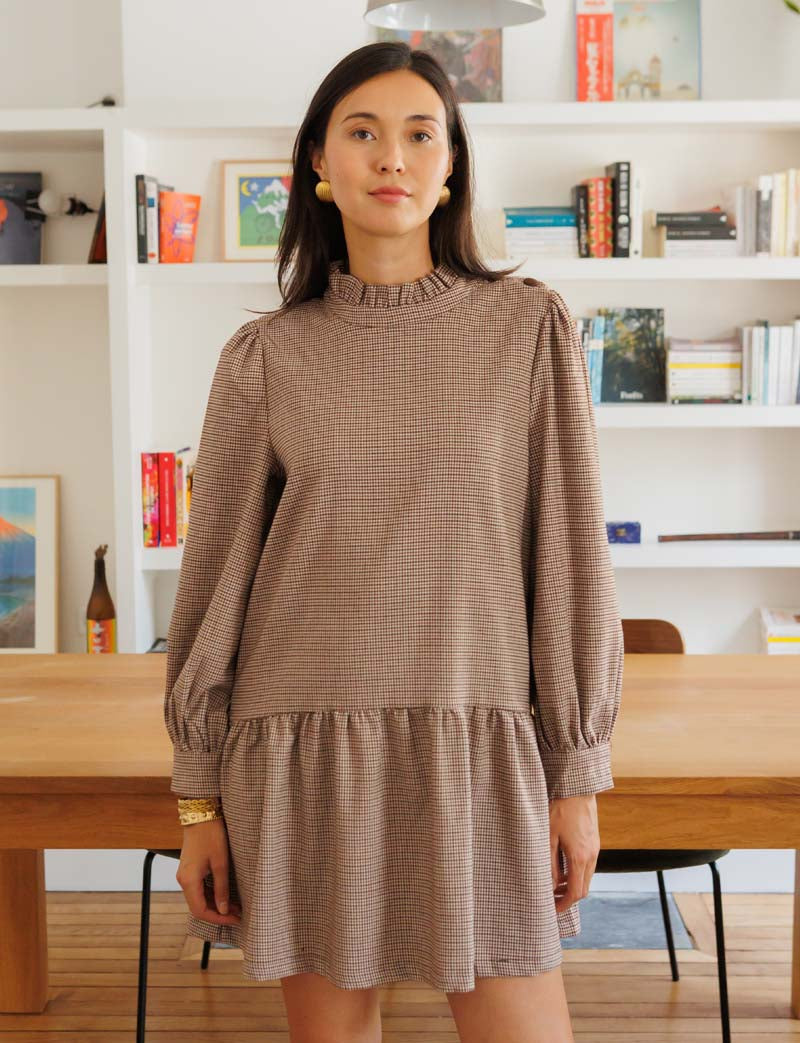 Robe pied-de-poule Elsy