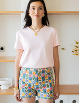 Short striped floral Kevy