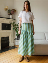 Jupe ciel & olive Moki