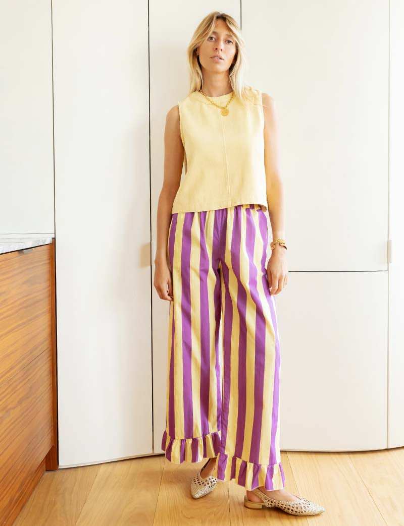 Yellow and Purple Gasty Pants