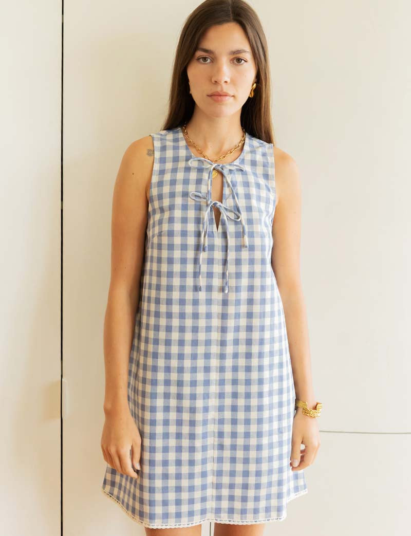 Blue Vichy Dress Raymonde