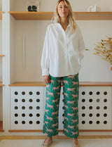 Pantalon vert & léopards Niko
