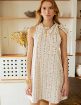 Robe écrue fleurie Tiaga