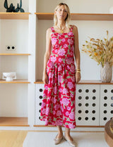 Red Floral Skirt Bluma